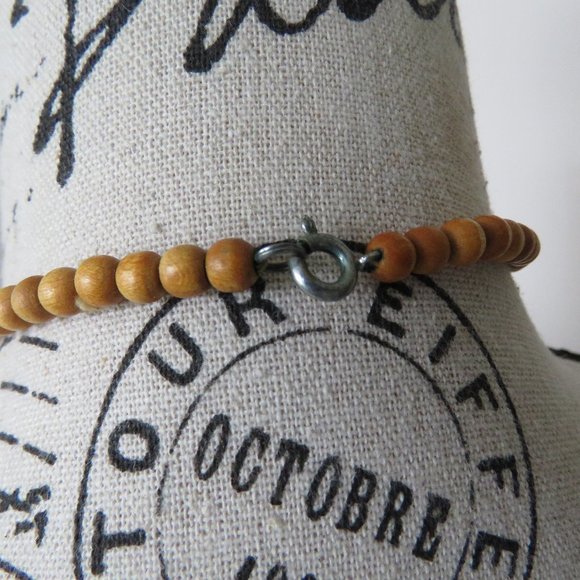 Vintage Beaded Wooden 18" Necklace - Picture 3 of 4